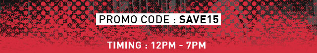 Promo code : SAVE15
